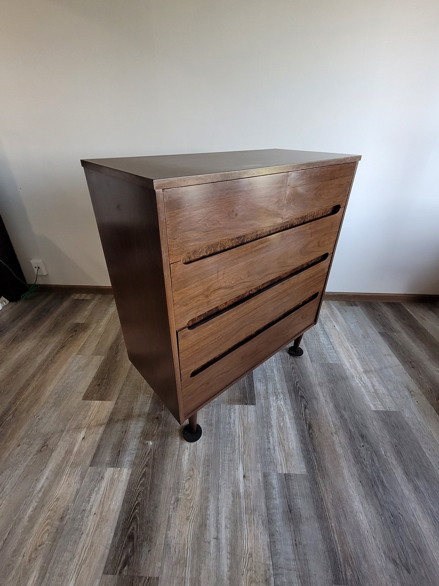 MCM Kroehler Dark Walnut Dresser Set
