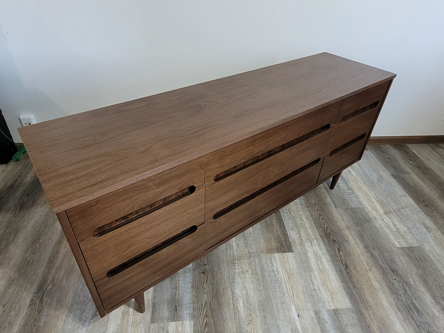 MCM Kroehler Dark Walnut Dresser Set